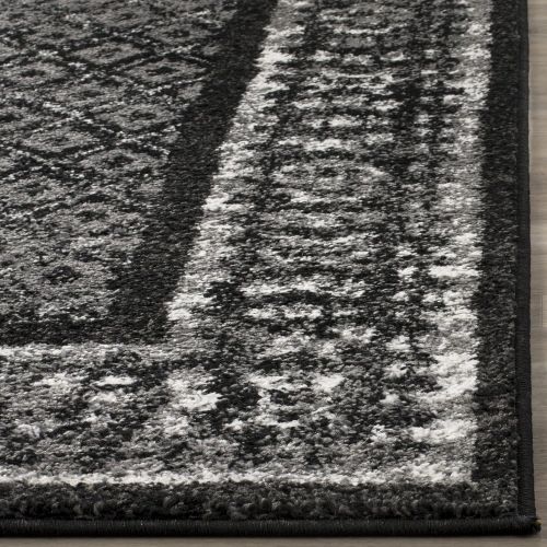  Safavieh Adirondack Collection ADR110A Black and Silver Vintage Distressed Runner (26 x 20): Home & Kitchen