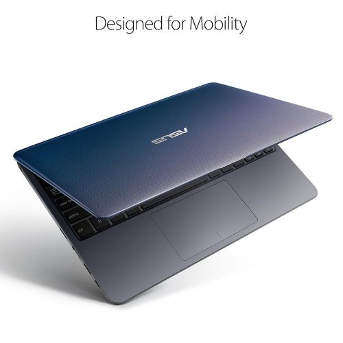 아수스 Asus ASUS VivoBook E203MA Ultra Thin Laptop, Intel Celeron N4000 Processor (up to 2.6 GHz), 4GB LPDDR4, 32GB eMMC Flash Storage + 32GB SD Card, 11.6” HD Display, USB-C, E203MA-DB02