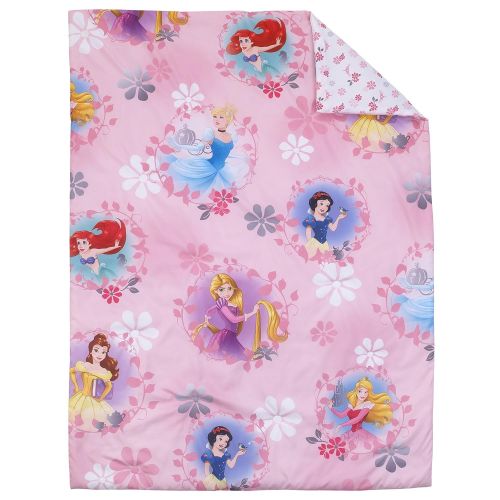 디즈니 Disney Pretty Princess Toddler Bed, 4 Piece Set, Pink