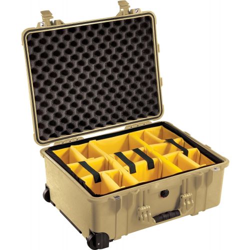  Pelican 1560 Case with Padded Dividers (Desert Tan)
