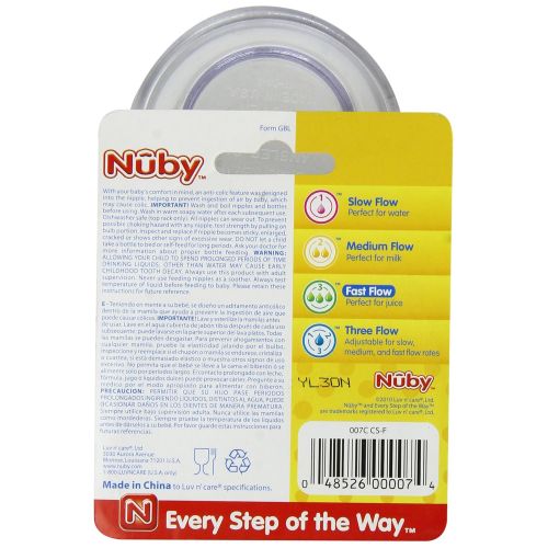  Nuby 4-Pack Standard Neck Fast Flow Nipples