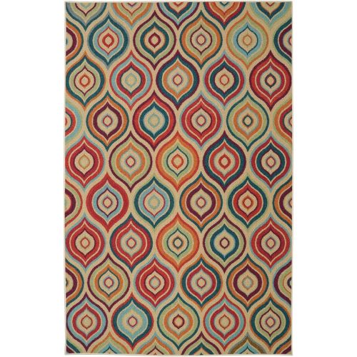  Mohawk Home Woodbridge Larache Geometric Ogees Printed Area Rug, 5x8, Multicolor