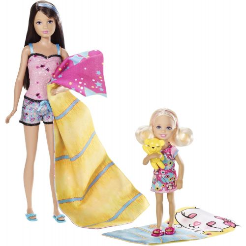 바비 Barbie Sisters Sleep Out Skipper And Chelsea Doll 2-Pack