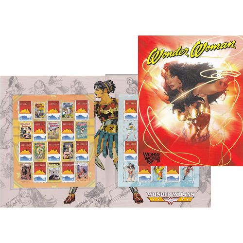  AusPost Celebrating 75 Years of Wonder Woman Collectible Postage Stamps Australia
