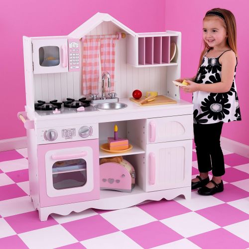  Constructive Playthings KidKraft 53222 Modern Country Kitchen Toy