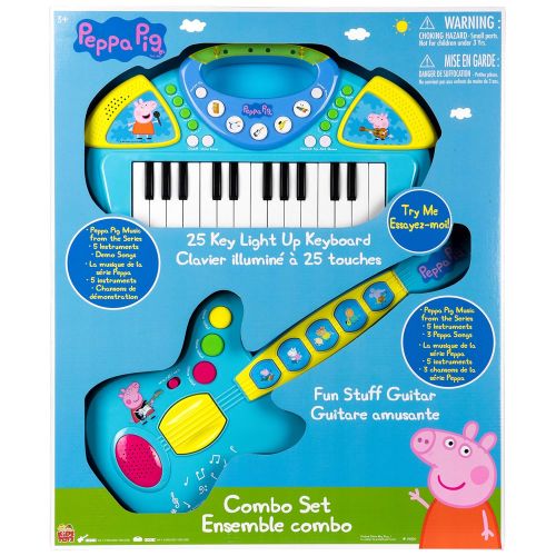  Peppa Pig Kids Educational Guitar and 25 Key Keyboard