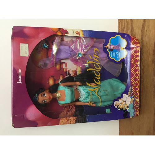  Disneys Year 1992 Aladdin Movie Series 12 Inch Doll - Princess Jasmine with Harem Pants, Top, Jeweled Headband, Palace Costume, Jeweled Headdress, Necklace, Shoe and Hairbrush
