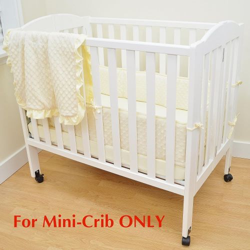  American Baby Company Heavenly Soft Minky Dot Portable and Mini-Crib Bumper, White Puff (Not for Crib), for Boys and Girls