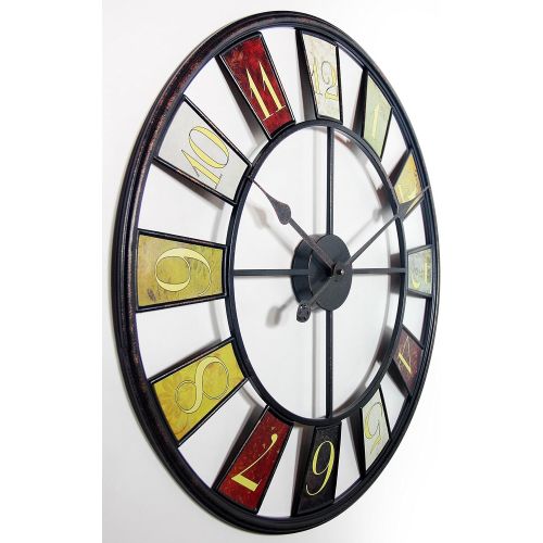  Infinity Instruments Kaleidoscope Wall Clock, 24-Inch