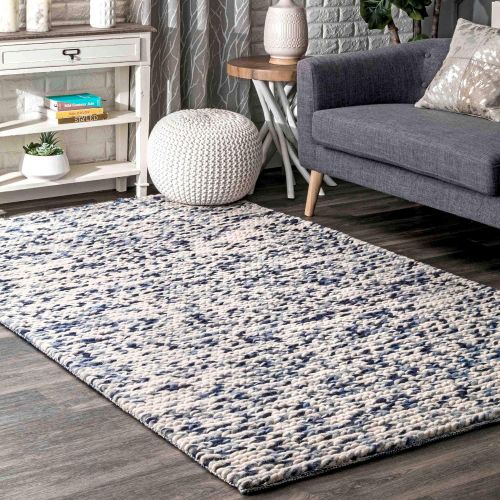  NuLOOM nuLOOM CB01 Handwoven Chunky Cable Wool Rug, 5 x 8, Off White