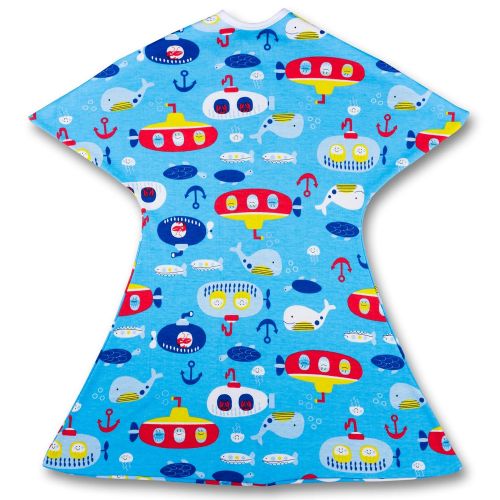  SleepingBaby Deep Blue Sea Zipadee-Zip Swaddle Transition Baby Swaddle Blanket with Zipper, Cozy Baby Swaddle Wrap and Baby Sleep Sack (Extra Small 3-6 Months | 8-13 lbs, 18-26 inc