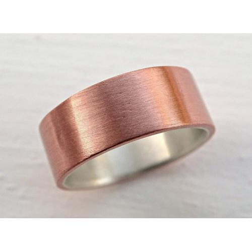  CrazyAss Jewelry Designs mens wedding ring, copper wedding band, mens ring silver copper, rustic wedding band, silver copper ring, rustic mens ring anniversary gift