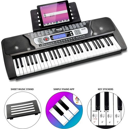  RockJam 54-Key Portable Keyboard with Rockjam Xfinity Heavy Duty Piano Stand