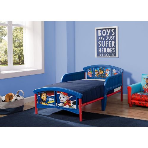  Delta Children Plastic Toddler Bed, Marvel Spider-Man with Twinkle Stars Crib & Toddler Mattress