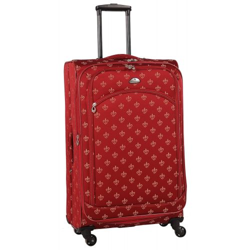  American Flyer Fleur De Lis 5-Piece Spinner Luggage Set, Red, One Size