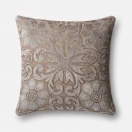 Loloi PSETP0487SITAPIL3 SilverTaupe Decorative Accent Pillow, 22 x 22 Cover with Poly