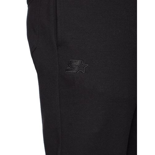  Starter Mens Jogger Sweatpants with Pockets, Amazon Exclusive, Black with Embroidered Logo, Extra Large
