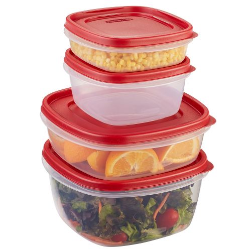  Rubbermaid Easy Find Lids Food Storage Containers, Racer Red, 28-Piece Set 1804698