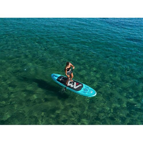  SereneLife 2019 Upgraded 910 Vapor iSUP Inflatable Paddleboard with Leash Pump Paddle and Bag - Adults and Youth Sup Deck Stand Up Paddle Boards Blow Up - 4.72 Thick / 30 Wide