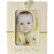 Precious Moments Love You Tons Ceramic Elephant Photo Frame, Gray Chevron