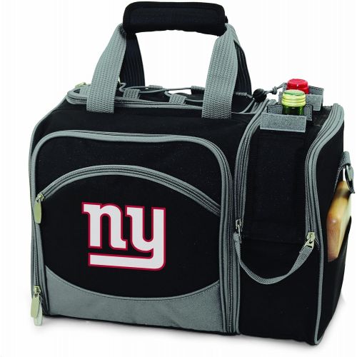  PICNIC TIME NFL New York Giants Malibu Insulated Shoulder Pack with Deluxe Picnic Service for Two