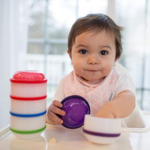  Dr. Browns Designed to Nourish Snack-A-Pillar Dipping Cups, Stackable Snack Cups for Toddlers and Baby Food Storage Containers