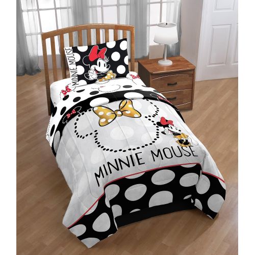  Jay Franco Disney Minnie Mouse Classic Dots Couture Twin Reversible Comforter