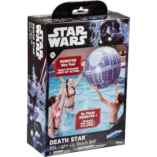 스윔웨이즈 SwimWays Star Wars Death Star XXL Light-Up Inflatable Beach Ball