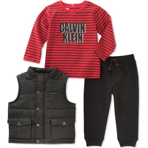 캘빈 클라인 Calvin+Klein Calvin Klein Baby 3 Pc Vest Set Boys