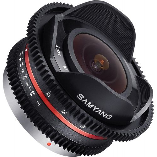  Samyang Cine SYCV75MFT 7.5mm T3.8 Cine Fisheye Lens for OlympusPanasonic Micro 43 Cameras