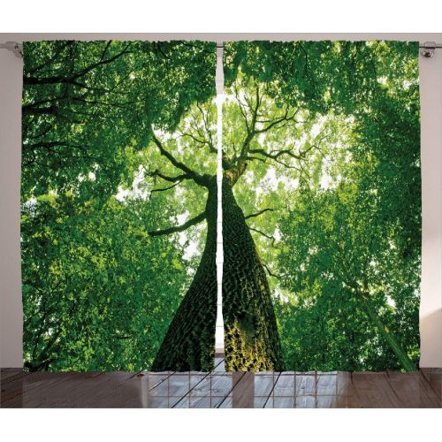  Ambesonne London Curtains, London Telephone Booth in The Street Traditional Local Cultural Icon England UK Retro, Living Room Bedroom Window Drapes 2 Panel Set, 108 W X 84 L Inches