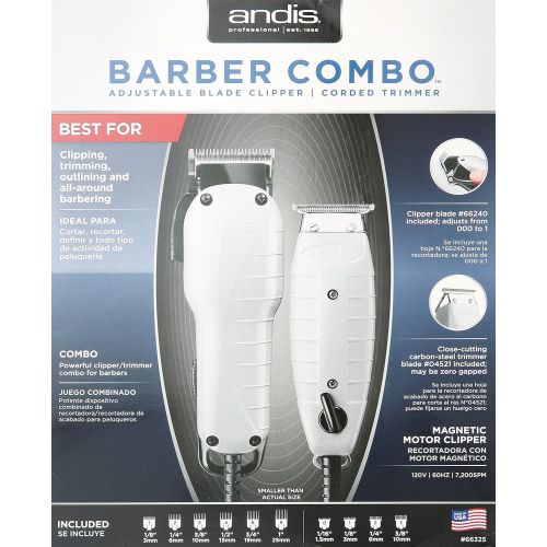  Andis Barber Combo-Powerful ClipperTrimmer Comber Kit