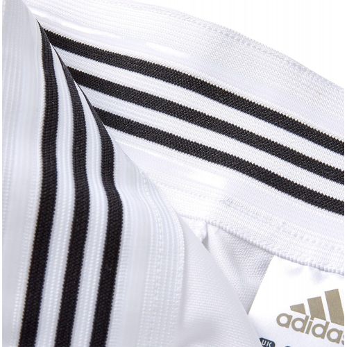 아디다스 adidas Mens Triple Stripe Open Bottom Baseball Pants (White, L)