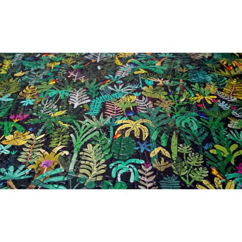  Bgraamiens Round Jigsaw Puzzle 1000 Piece Abstract Art Puzzles for Adults Jungle by Marc Martin from Clemens Habicht