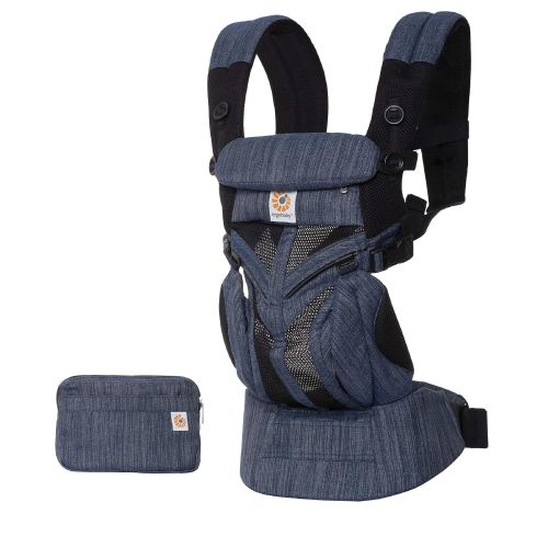 에르고베이비 Ergobaby Omni 360 Cool Air Mesh All-in-One Ergonomic Baby Carrier, All Carry Positions, Newborn to Toddler, ICY Mint