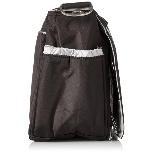  JuJuBe Better Be Messenger Diaper Bag, Classic Collection - Black/Silver