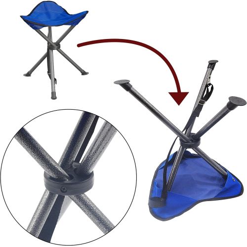  [아마존베스트]AGOOL Portable Folding Stool Outdoor Square Slack Chair Lightweight Heavy Duty for Camping Mountaineering Hiking Travel House-Using Recreation
