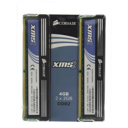 커세어 Corsair XMS2 DDR2 4GB (2x2GB) PC2-6400 800MHz 240-Pin Dual Channel Desktop Memory