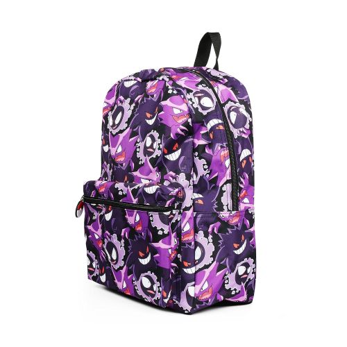  FAB Starpoint Pokemon Gengar Evolution All over Print Purple Backpack School Bag