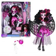 Mattel Year 2012 Monster High Ghouls Rule Series 12 Inch Doll Set - Draculaura Daughter of Dracula) with Mask, Over-the-Shoulder Wings, Pumpkin Basket, Skeleton, Hairbrush and Disp