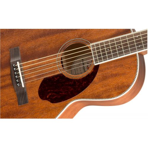  Fender Paramount Series PM-2 Standard All-Mahogany Parlor Acoustic Guitar Natural