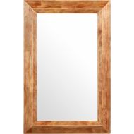 Amazon Brand - Stone & Beam Rustic Wood Frame Hanging Wall Mirror, 39.75 Inch Height, Natural