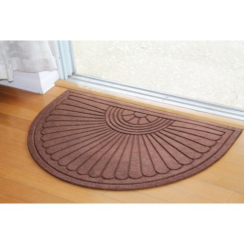  A1 Home Collections A1HCPR69-EP06 Half Round Sunburst, Skid Resistant,Waterhog Standard Doormat, Beige