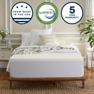 Sleep Innovations 2-inch Memory Foam Mattress Topper King, Made in The USA with a 5-Year Warranty