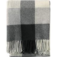 Pendleton Eco-Wise Washable Wool Fringed Throw Blanket, BlackIvory, One Size
