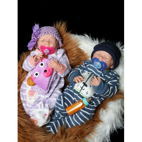  Doll-p Reborn Babies Twins Cheap boy and Girl Preemie Anatomically Correct Washable Berenguer...