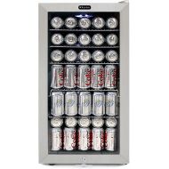 Whynter BR-128WS Beverage Refrigerator with Lock, 120 Can Capacity, Stainless Steel