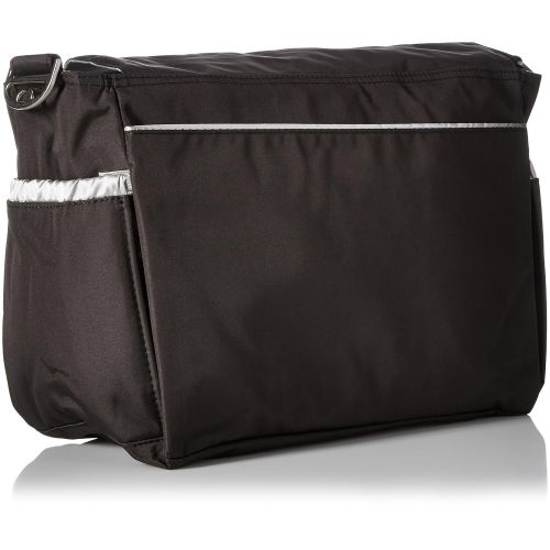  JuJuBe Better Be Messenger Diaper Bag, Classic Collection - Black/Silver