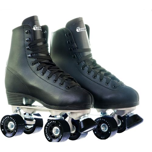 시카고스케이트 Chicago Skates Chicago Mens Leather Lined Rink Roller Skate, Black