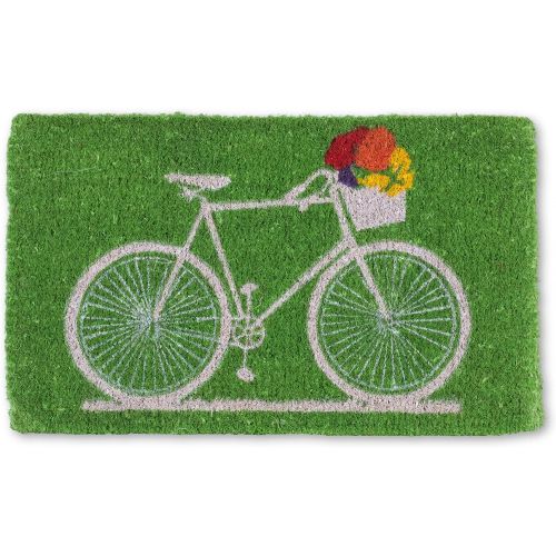  Abbott Collection Coir Bicycle w/Flowers Doormat